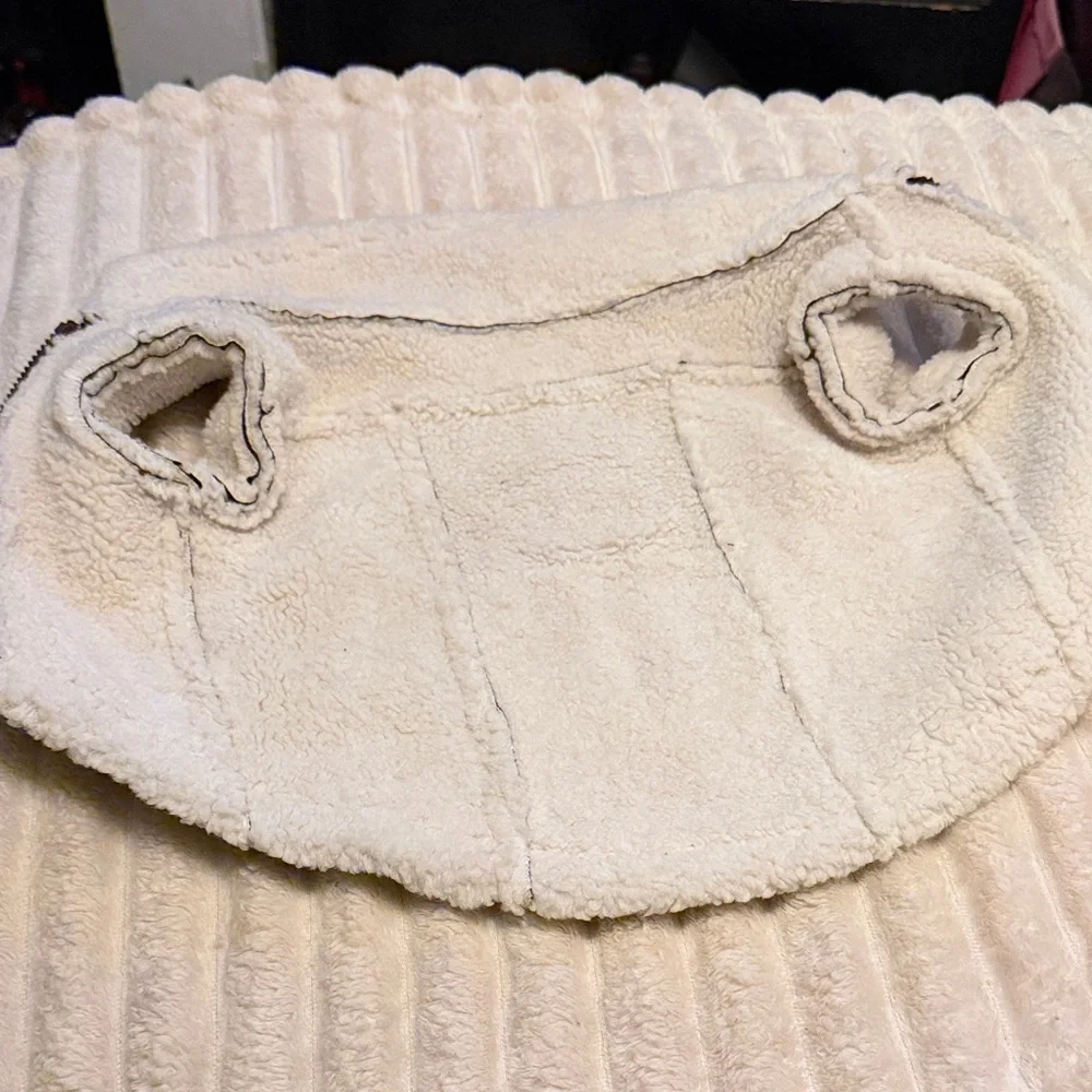 Brown Faux Leather CC Dog Coat - Picture 5 of 7